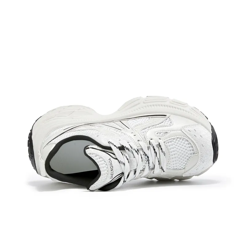 La Chapelle Chunky Sneakers Women's Mid-Top White Black-5