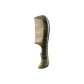 18cm Green Sandalwood Double Curve Fine Teeth