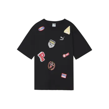 PUMA Drop Shoulder Sleeve T Shirt Unisex Black
