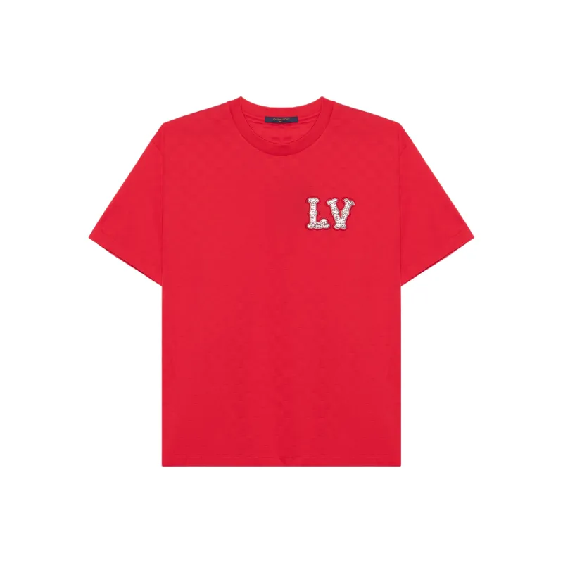 LOUIS VUITTON Cotton Pique T Shirt With Embroidered Lv Patch-0