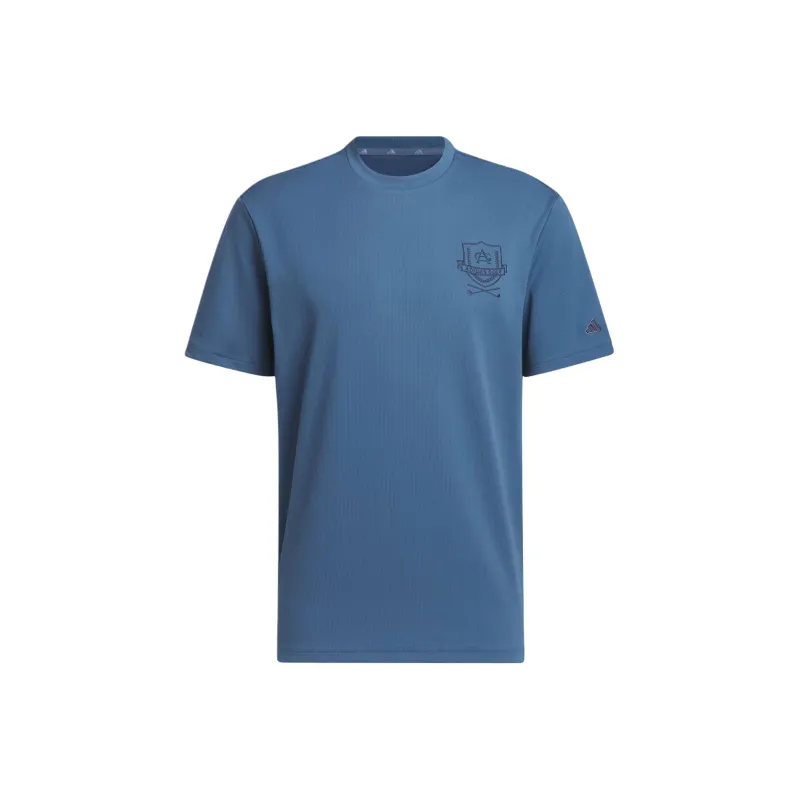 Adidas Go-To Mock Polo Shirt T-Shirt Men's Blue-0