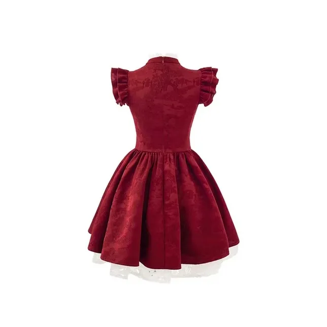 PLAY BUSH Short Sleeved Dresses Women's Rouge Red-1