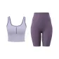 Photinia Purple Tank Top+Dark Eggplant Purple Shorts