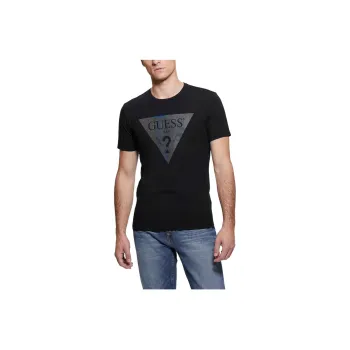 GUESS Iridescent Logo Graphic Tee T-Shirt Men's Black