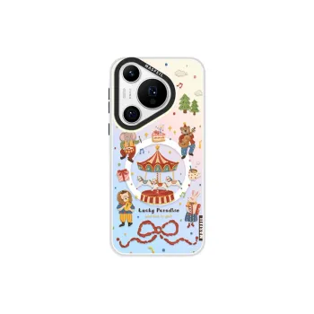 Marsfield Acrylic Material Double Layer IMD Laser Magnetic Case Phone Cases Compatibility  Huawei P70/60/50 Pro