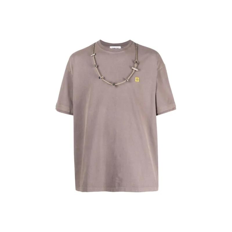 AMBUSH Necklace Embellished Crewneck T-Shirt-0