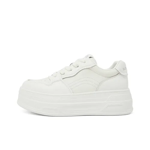 COMELY Anti Slip Wear Resistant Low Top Skateboard Shoes Women's Cream White