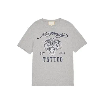 Ed Hardy T Shirts Men Plain Pure Gray