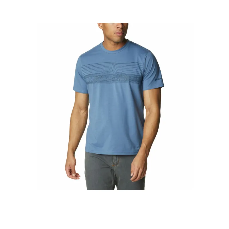 Columbia T-Shirts Men Turquoise Blue-0