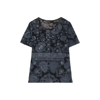 Yohji Yamamoto T Shirts Unisex Black Gray Color