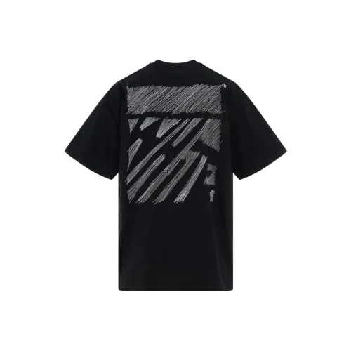 OFF WHITE Scribble Diag Printed Crewneck T Shirt