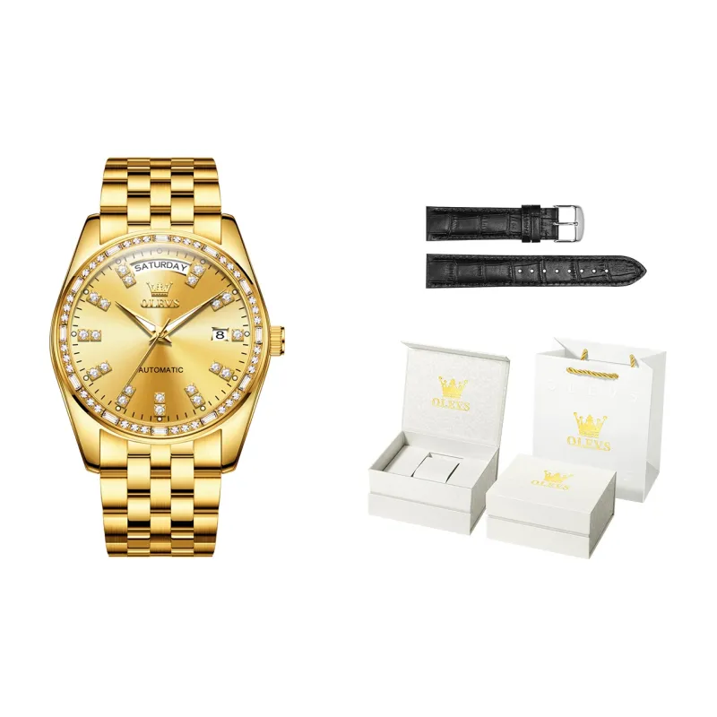 OLEVS Radiant Collection Mechanical Movement Watch Men's Watches White Dial-20