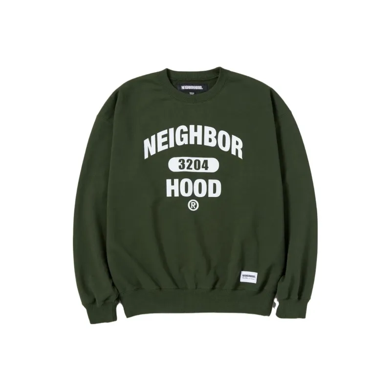 NEIGHBORHOOD Logo print College Sweatshirt-0