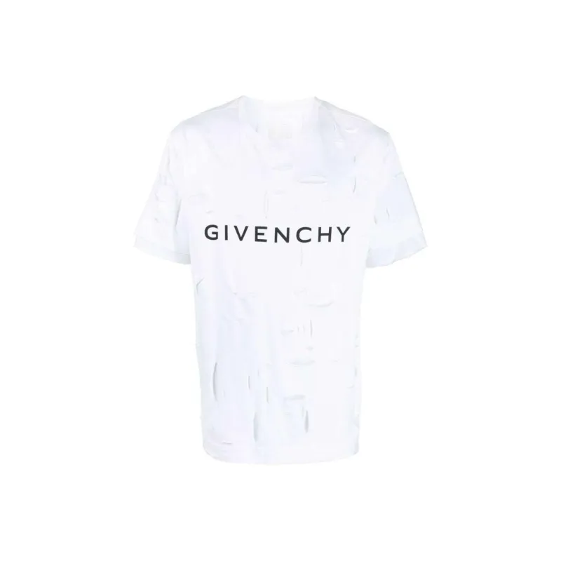 Givenchy 2 Layers Classic Fit Hole T Shirt-0