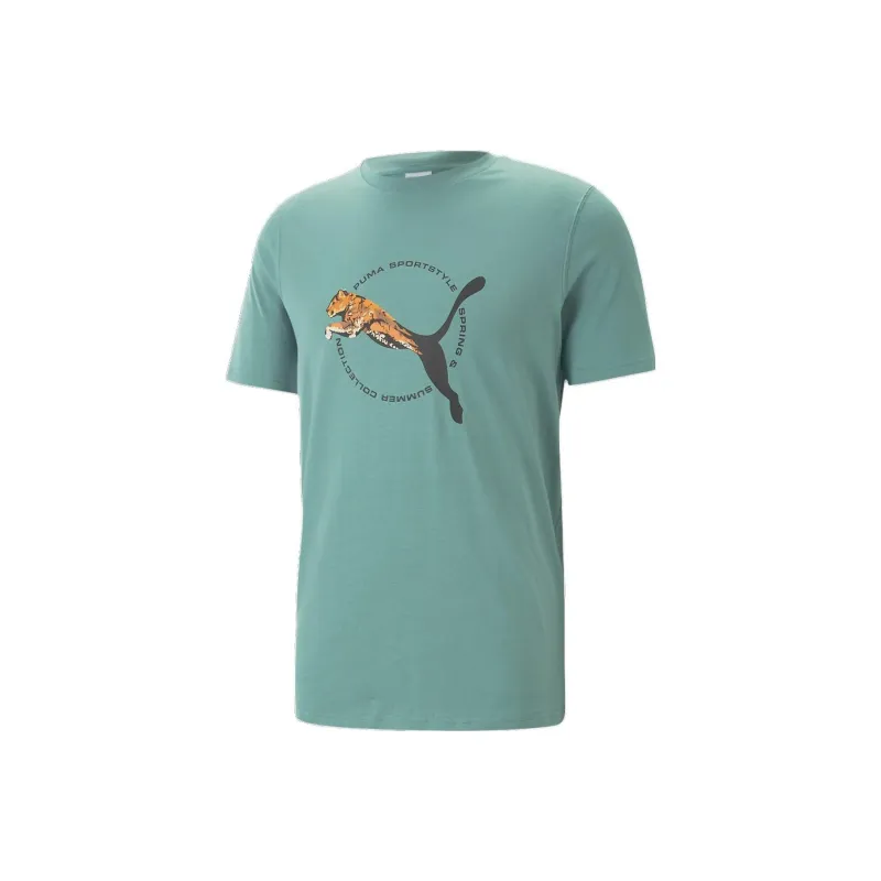 PUMA T-Shirts Men Turquoise-0