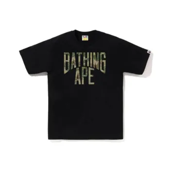 A BATHING APE Layered Line Camo Nyc Logo Tee