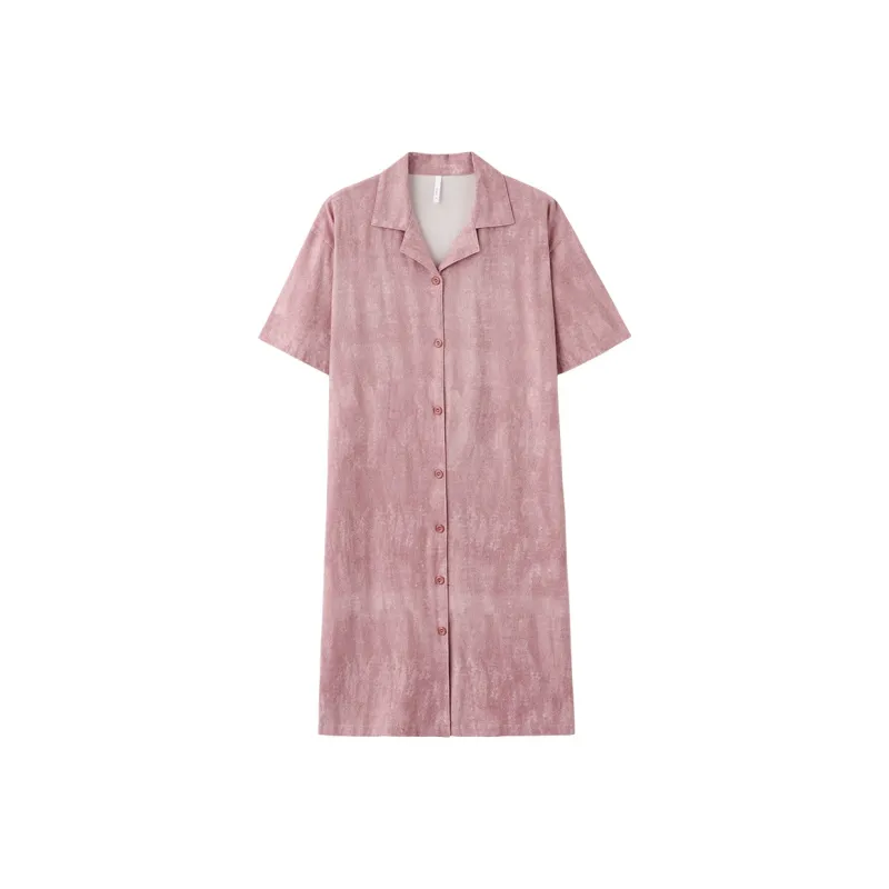 XIAFENYAN Nightgown Women's Pink-0
