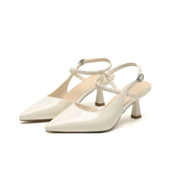JOSINY Slim Heel High Heels 6cm Women's Ecru