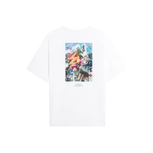 LiNing T Shirt Unisex Standard White Multicolor Edition