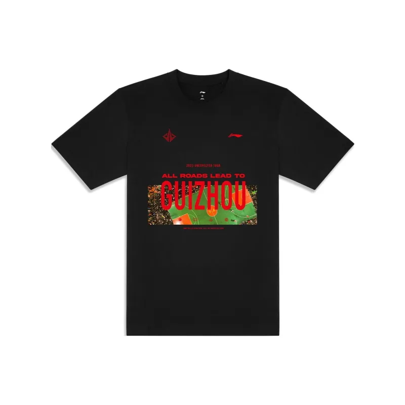 LiNing Basketball Collection T Shirt Unisex Black-0