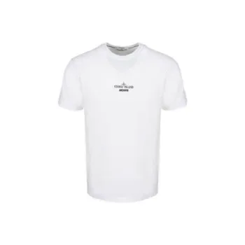STONE ISLAND Logo Printed Crewneck T Shirt