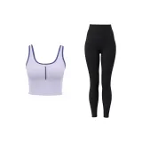 Photinia Purple Tank Top+Starburst Black Pants