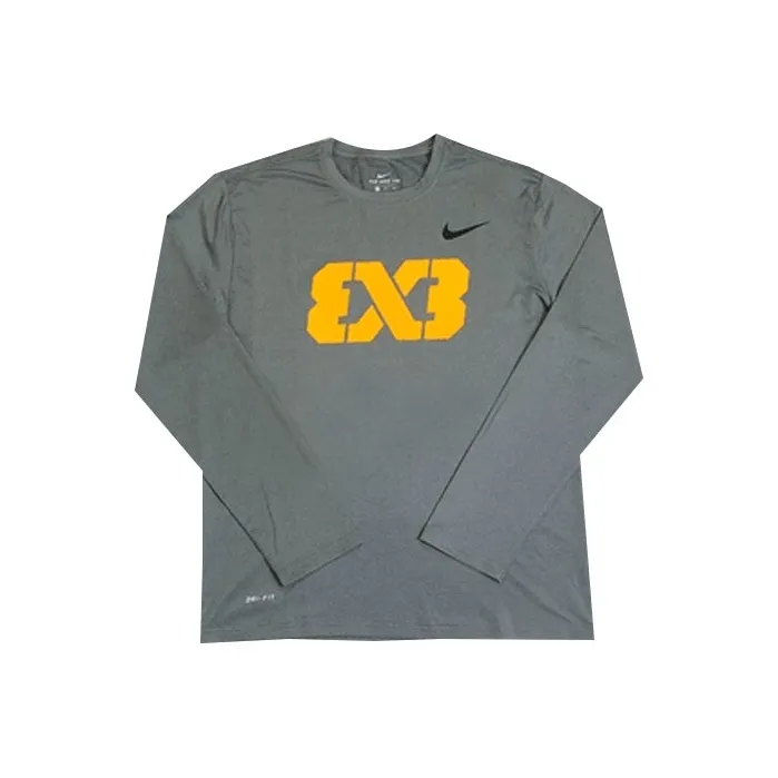 Nike 3x4 T-Shirts Unisex Gray Yellow-0
