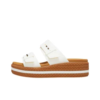 Crocs Brooklyn Abrasion Resistant Slide Slippers Women's White