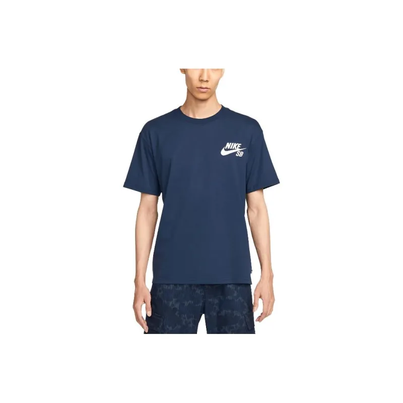 Nike T Shirts Men Navy Blue-0