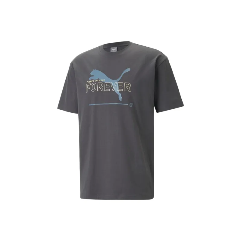 PUMA Essentials T Shirts Men Gray-0
