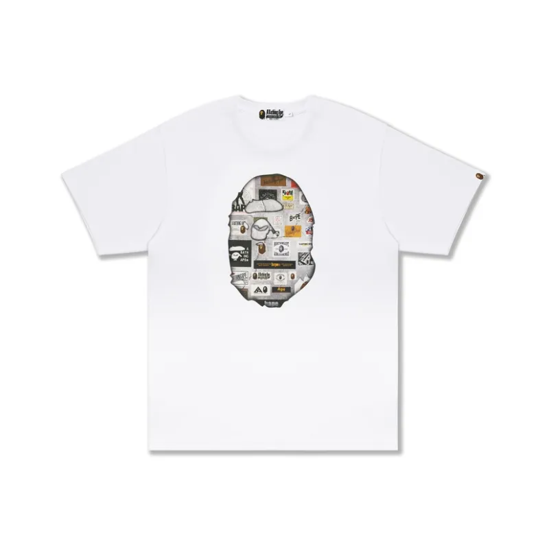 A BATHING APE Multi Logo Big Ape Head Relaxed Fit Tee-2