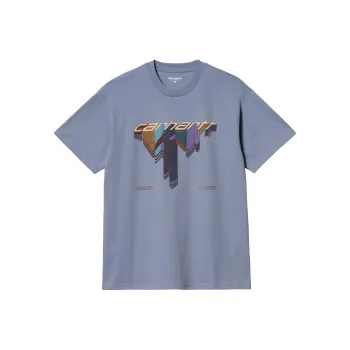 Carhartt WIP SS24 S/S Diagram Script T Shirt T Shirt Men's Blue