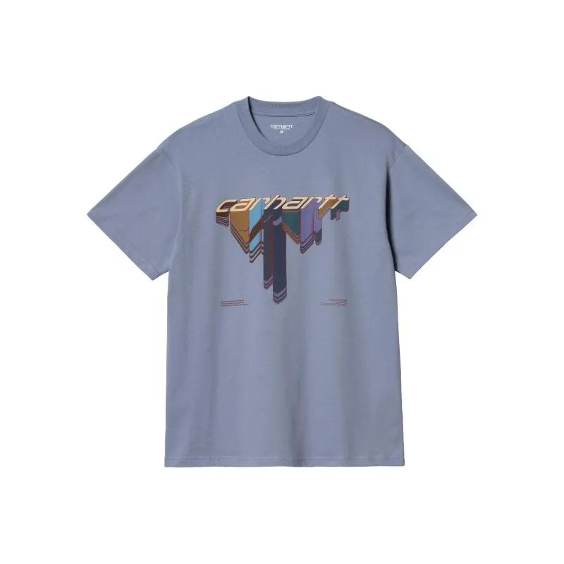 Carhartt WIP SS24 S/S Diagram Script T Shirt T Shirt Men's Blue-0