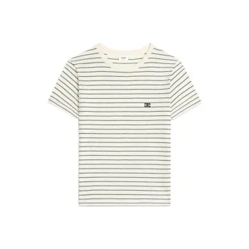 CELINE Triomphe Regular T SHIRT In Striped Jersey