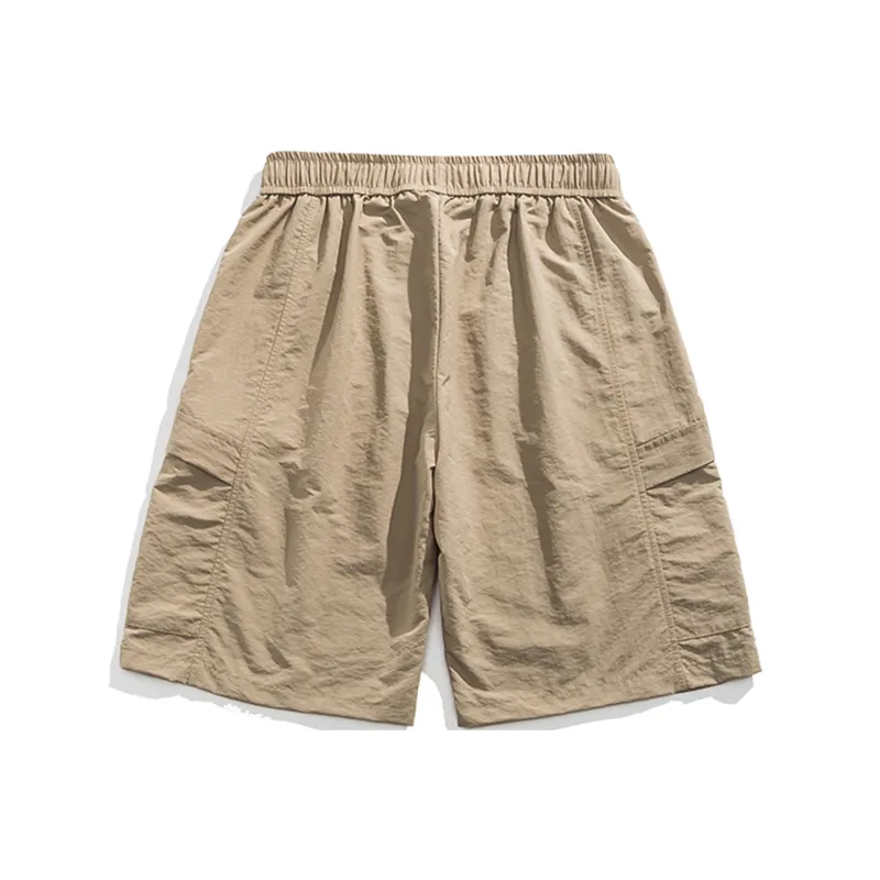 Warrior Huichao Riding The Wind Collection Cargo Shorts Unisex Khaki-1