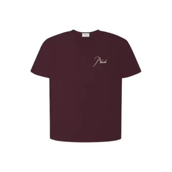 RHUDE T-Shirts Men Dark Shadow Red