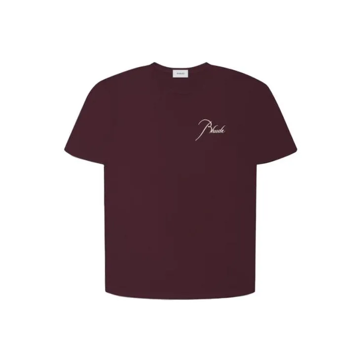 RHUDE T-Shirts Men Dark Shadow Red-0