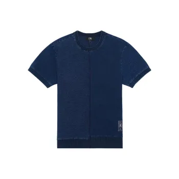 LI NING 1990 T Shirts Men Dark Iris Blue