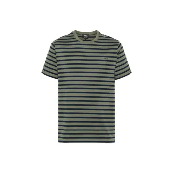 A.P.C Emilien Striped Crewneck T Shirt