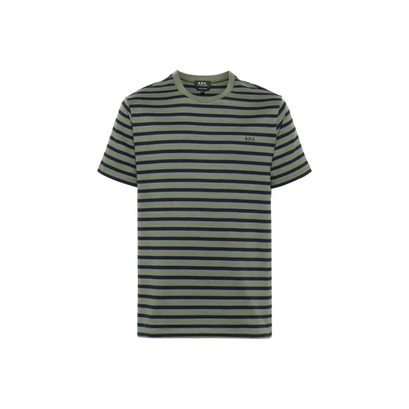 A.P.C Emilien Striped Crewneck T Shirt-0