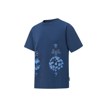 LiNing T Shirts Unisex Moon Sea Blue
