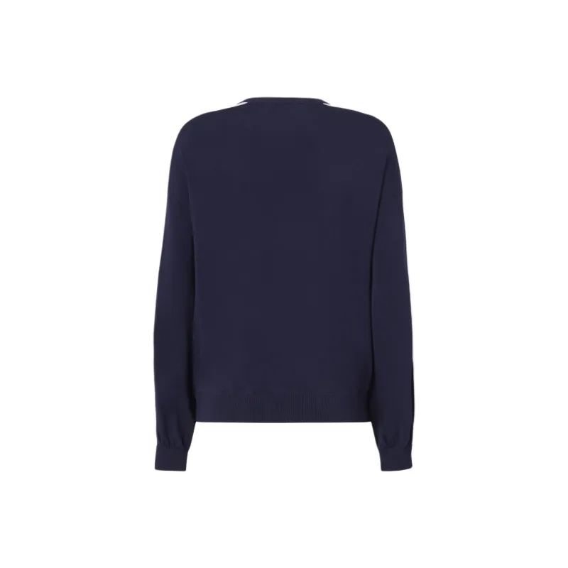 PINKO Emporio Raised Logo Wide Sleeves Crew Neck Sweatshirt-1