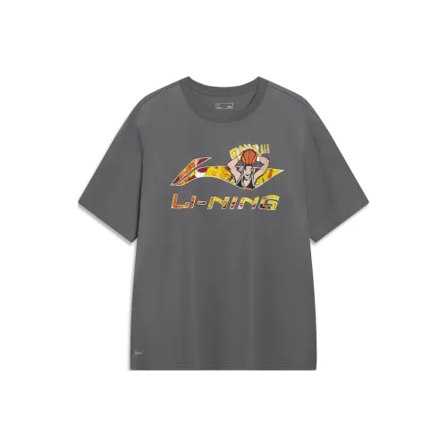 LiNing Sports Fashion Collection T Shirt Men's Lead Gray