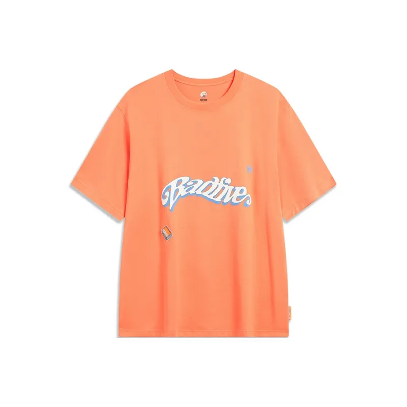 LiNing Badfive T Shirt Unisex Sweet Fiery Orange-0