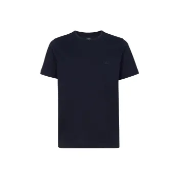 FENDI O'Lock embroidered Cotton T shirt