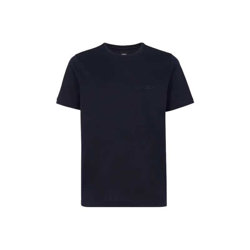 FENDI O'Lock embroidered Cotton T shirt-0