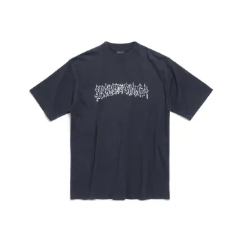 Balenciaga Metal Logo Oversized Tee