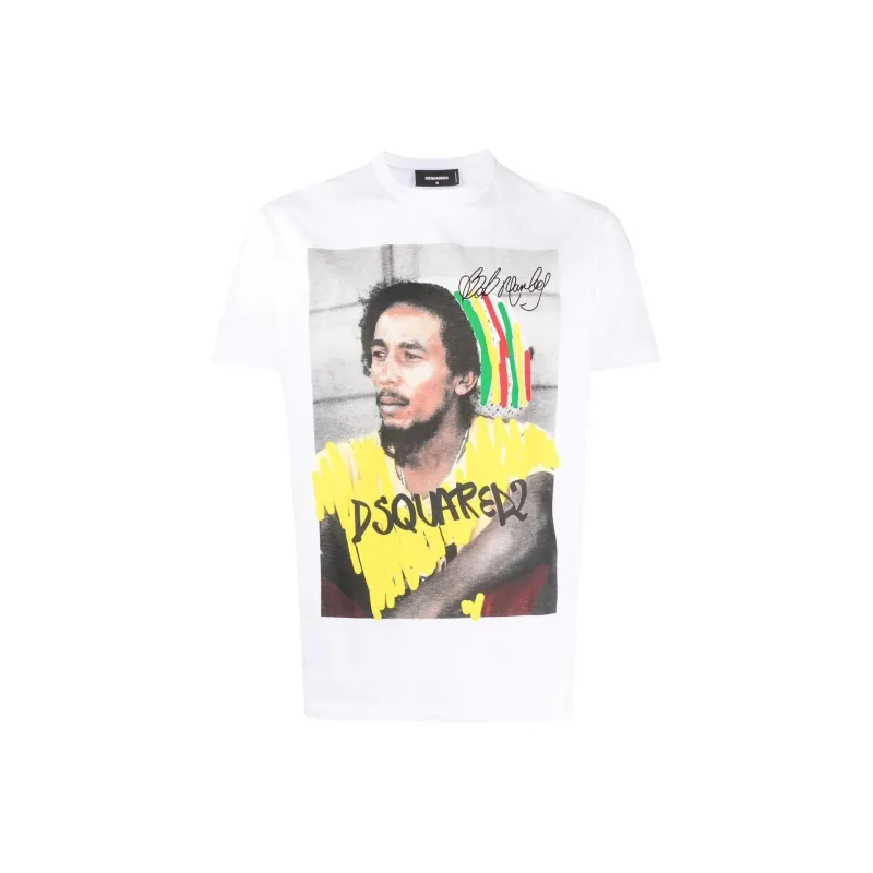 Dsquared2 Graphic Printed Crewneck T Shirt-0