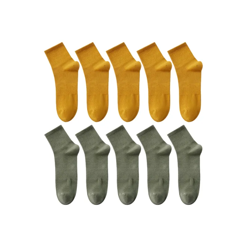Cotton Gene Mid Calf Socks Men's Combo Set-17