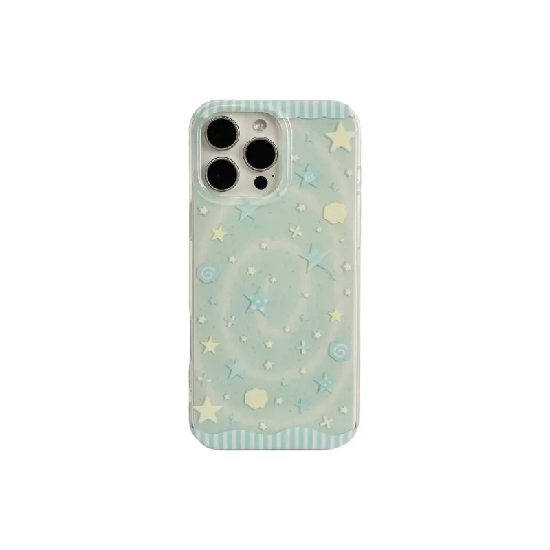 Wei Xin Acrylic Material Tornado Shell Star Phone Cases Compatible With IPhone 16/15 Pro Max/Apple 13/14 Pro/Max-4
